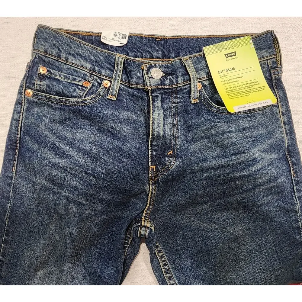 Levi's 511 slim men's W29''xL30'' sit below waist stretch fabric